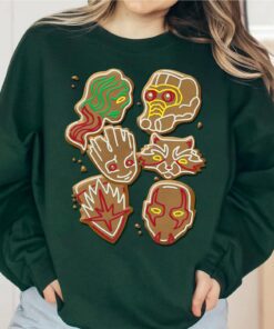Marvel Guardians Of The Galaxy Gingerbread Cookies Christmas Cool Sweatshirt Unique Xmas Gift