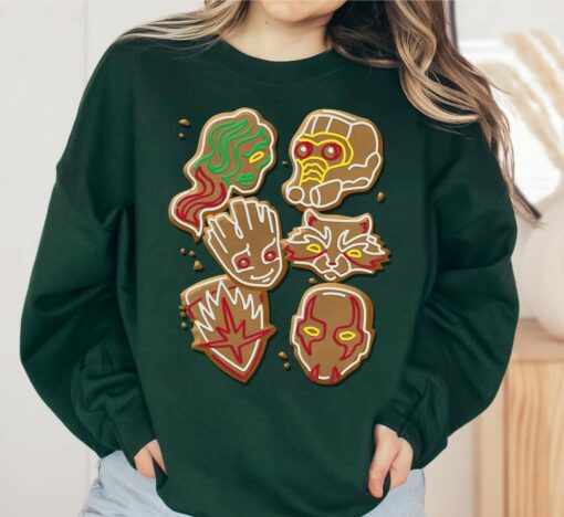 Marvel Guardians Of The Galaxy Gingerbread Cookies Christmas Cool Sweatshirt Unique Xmas Gift