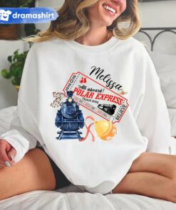 Melissa All Aboard Polar Express Train Ride Christmas Holiday Sweatshirt