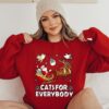 Meowy Cats For Everybody Santa Reindeer Christmas Sweatshirt