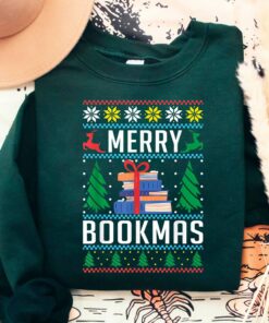 Merry Bookmas Book Lover Christmas Sweatshirt