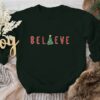Merry Christmas Believe Star Tree Sweatshirt Lovely Unique Xmas Gift