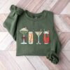 Merry Christmas Cocktails Party Drinks Sweatshirt