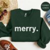 Merry Christmas Cozy Minimalist Sweatshirt