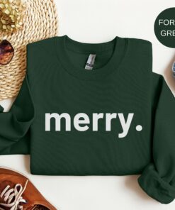 Merry Christmas Cozy Minimalist Sweatshirt