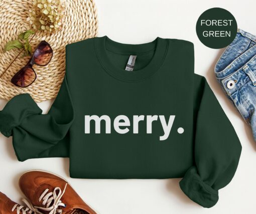 Merry Christmas Cozy Minimalist Sweatshirt