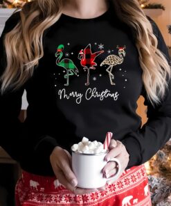 Merry Christmas Cute Flamingo Sweatshirt Lovely Unique Xmas Gift