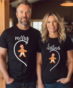 Merry Christmas Cute Gingerbread Cookies Matching Couple Xmas Sweatshirt