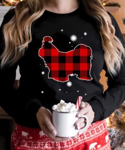 Merry Christmas Cute Shih Tzu Santa Hat Sweatshirt Lovely Unique Xmas Gift