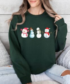 Merry Christmas Cute Snowman Sweatshirt Lovely Unique Xmas Gift