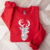 Merry Christmas Deer Cute Reindeer Head Sweatshirt Basic Unique Xmas Gift