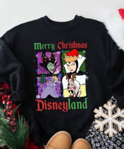 Merry Christmas Disneyland Villains Maleficent Evil Queen Ursula Bad Girls Have More Fun Xmas Party Sweatshirt