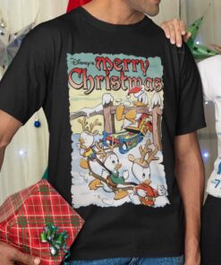 Merry Christmas Donald Duck, Huey, Dewey, and Louie Costume Reindeer Christmas T-shirt Disney
