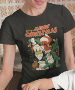 Merry Christmas Donald Duck In Cactus Tree Christmas T-shirt Disney