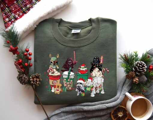 Merry Christmas Galaxy War Coffee Cups Latte Cool Sweatshirt