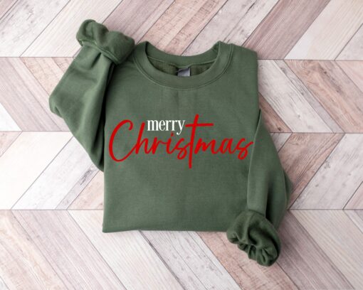 Merry Christmas Minimalist Sweatshirt Lovely Unique Xmas Gift