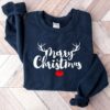 Merry Christmas Reindeer Cozy Sweatshirt