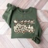 Merry Christmas Reindeer Sleigh Family Sweatshirt Lovely Unique Xmas Gift