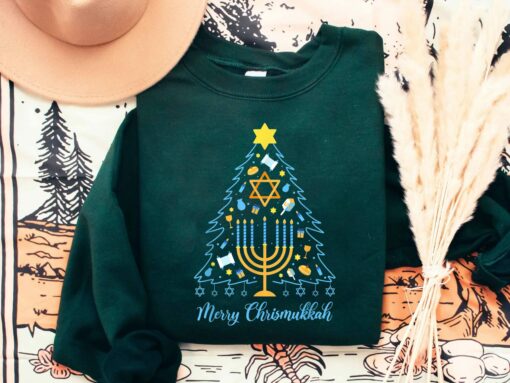 Merry Christmukkah Hanukkah Jewish Christmas Sweatshirt