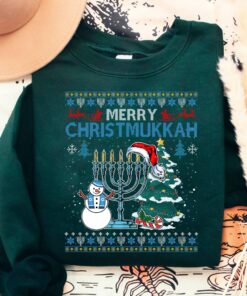 Merry Christmukkah Hanukkah Snowman Jewish Christmas Sweatshirt