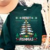 Merry Fishmas Christmas Fishing Sweatshirt