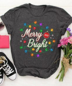 Merry and Bright Christmas Lights T-Shirt