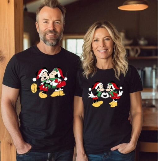 Mickey And Minnie Cute Christmas Gift Disney Couple Sweatshirt