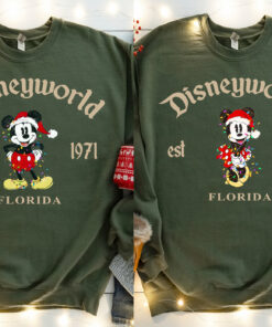 Mickey And Minnie Disneyworld Christmas Est 1971 Holiday Sweatshirt Lovely Unique Xmas Gift