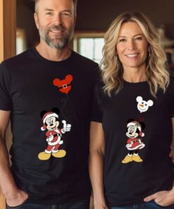 Mickey And Minnie Mouse Disney Couples Christmas Lights Very Merry Xmas Party Sweatshirt