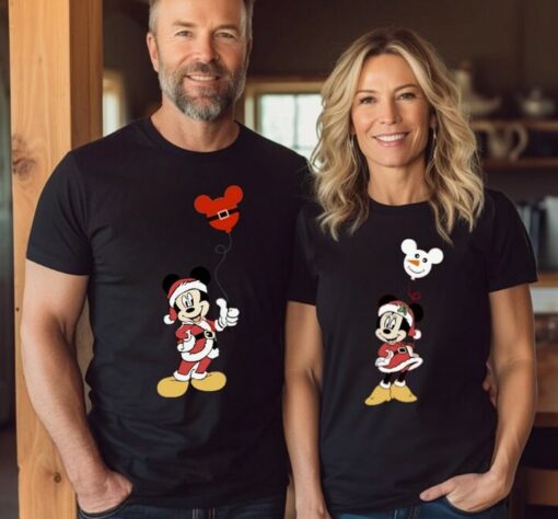 Mickey And Minnie Mouse Disney Couples Christmas Lights Very Merry Xmas Party Sweatshirt