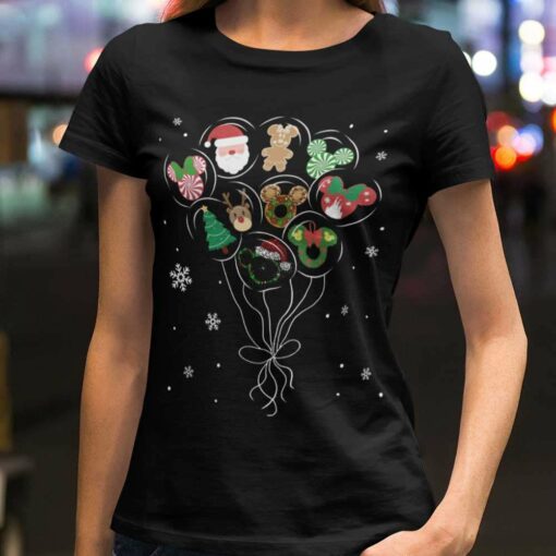 Mickey Balloon Icon Christmas T-shirt