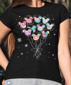 Mickey Balloon Tye Die Christmas T-shirt