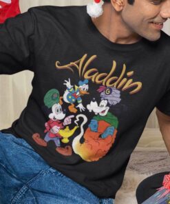 Mickey Goofy Donald Duck Costume Alladin Christmas T-shirt Disney