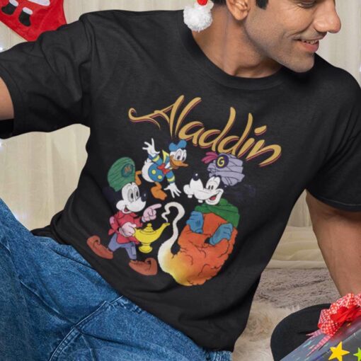 Mickey Goofy Donald Duck Costume Alladin Christmas T-shirt Disney