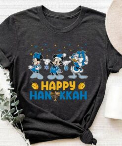 Mickey Minnie Donald Duck Happy Hanukkah T-Shirt Disney