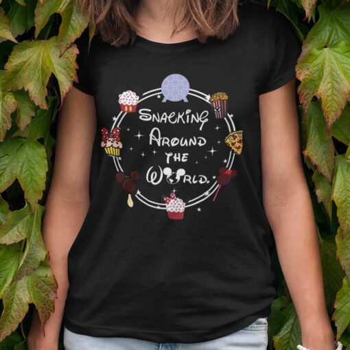 Mickey Minnie Snacking Around The World Christmas T-shirt