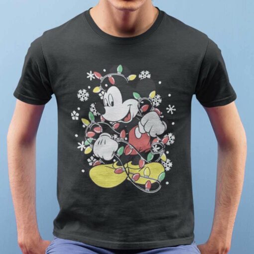 Mickey Mouse Christmas Lights T-Shirt Disney