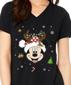 Mickey Santa Hat Christmas T-Shirt Disney