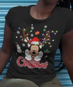 Mickey Santa Reindeer Christmas T-shirt Disney