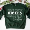Minimalist Merry Christmas Unique Holiday Sweatshirt