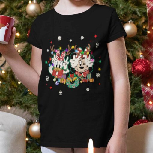 Minnie And Daisy Duck Costume Reindeer Christmas T-shirt Disney