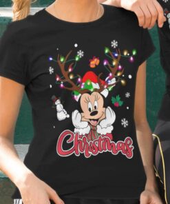 Minnie Santa Reindeer Christmas T-shirt Disney