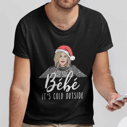 Moira Rose Bebe It’s Cold Outside Christmas Black T-shirt