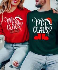 Mrs. Claus Matching Christmas Sweatshirt Lovely Unique Xmas Gift For Couple