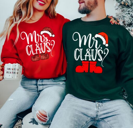 Mrs. Claus Matching Christmas Sweatshirt Lovely Unique Xmas Gift For Couple