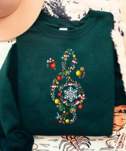 Music Teacher Christmas Xmas Music Note Sweatshirt Lovely Unique Xmas Gift