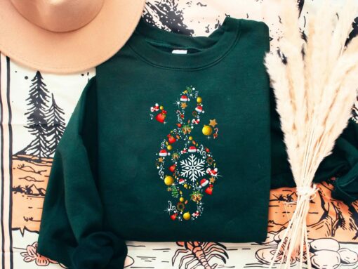 Music Teacher Christmas Xmas Music Note Sweatshirt Lovely Unique Xmas Gift