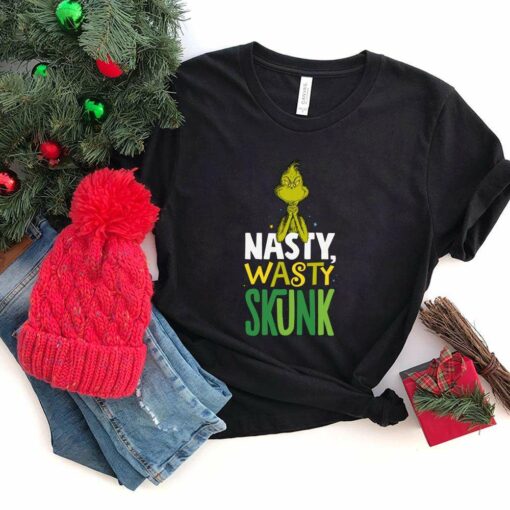 Nasty Wasty Skunk Christmas T-Shirt The Grinch