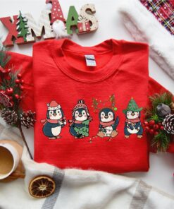 North Pole Christmas Cute Penguin Sweatshirt Lovely Unique Xmas Gift