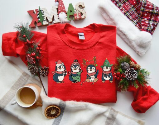 North Pole Christmas Cute Penguin Sweatshirt Lovely Unique Xmas Gift